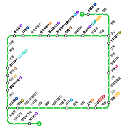수도권 2호선 노선도